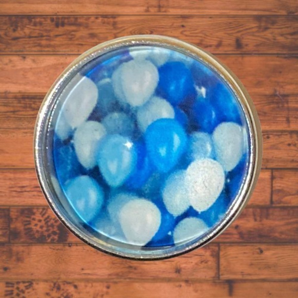 Blue and White Ballons Snap Button